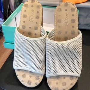 Flat on comfy sandals